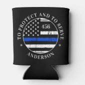 Personalisierter Polizeibeamter für die Flagge mit Dosenkühler (Rückseite)