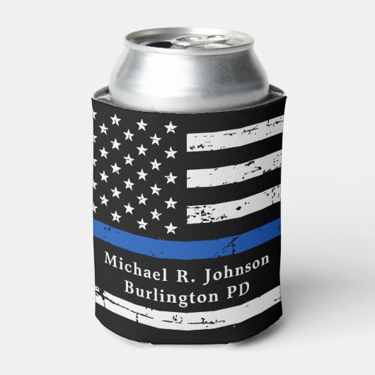 Personalisierter Polizeibeamter für die Flagge mit Dosenkühler (Kanne Vorderseite)