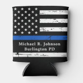 Personalisierter Polizeibeamter für die Flagge mit Dosenkühler (Vorderseite)