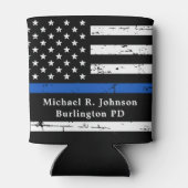 Personalisierter Polizeibeamter für die Flagge mit Dosenkühler (Rückseite)
