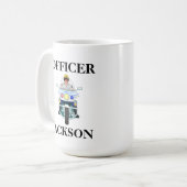 Personalisierter Polizeibeamter Kaffeetasse (Vorderseite Links)
