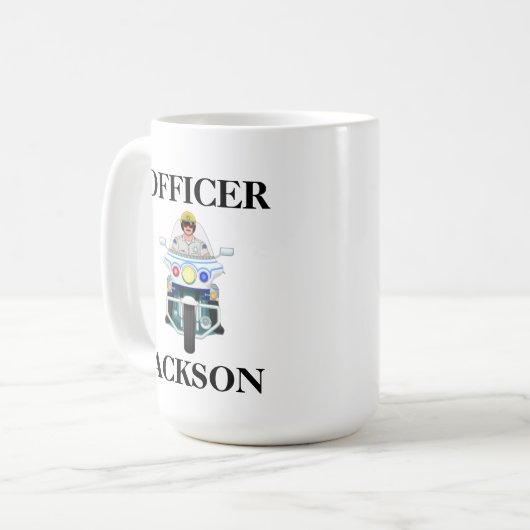 Personalisierter Polizeibeamter Kaffeetasse (Vorderseite Links)