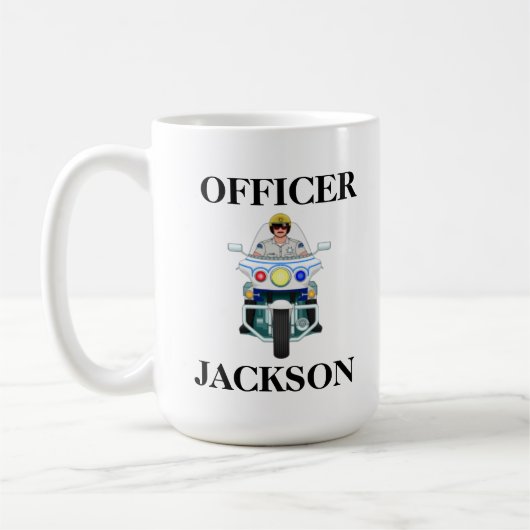 Personalisierter Polizeibeamter Kaffeetasse (Links)