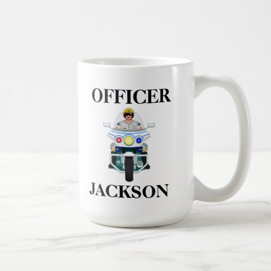 Personalisierter Polizeibeamter Kaffeetasse (Rechts)