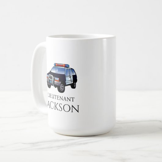 Personalisierter Polizeibeamter Kaffeetasse (Vorderseite Links)