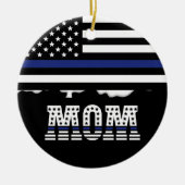 Personalisierter Polizeibeamter Mama Polizist Thin Keramik Ornament (Vorne)