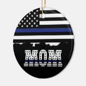 Personalisierter Polizeibeamter Mama Polizist Thin Keramik Ornament (Links)
