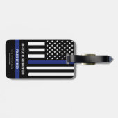 Personalisierter Polizeibeamter Miranda Warning Gepäckanhänger (Rückseite horizontal)