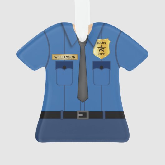 Personalisierter Polizeibeamter Ornament (Rückseite)