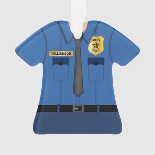 Personalisierter Polizeibeamter Ornament (Vorderseite)