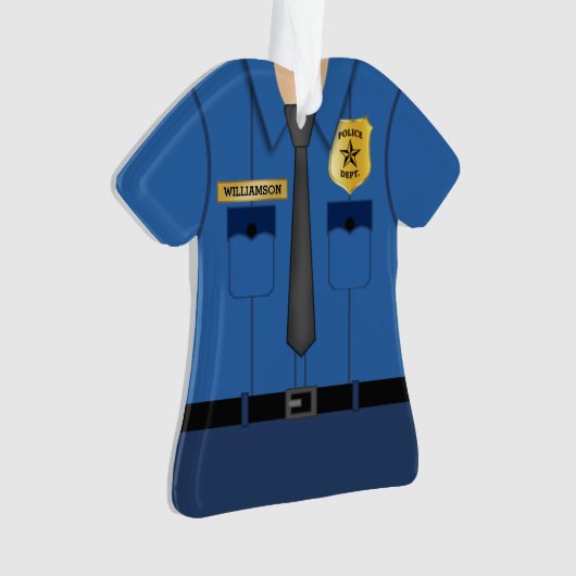 Personalisierter Polizeibeamter Ornament (Vorderseite)