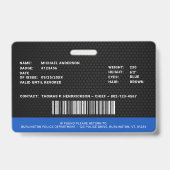 Personalisierter Polizeibeamter Personalausweis St Ausweis (Rückseite)