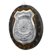Personalisierter Polizeibeamter Sheriff Polizist N Dartscheibe (Vorderseite rechts)