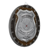 Personalisierter Polizeibeamter Sheriff Polizist N Dartscheibe (Vorderseite Links)