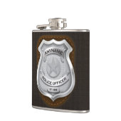 Personalisierter Polizeibeamter Sheriff Polizist N Flachmann (Links)