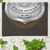 Personalisierter Polizeibeamter Sheriff Polizist N Geschirrtuch (Gefaltet)