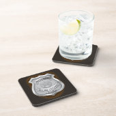 Personalisierter Polizeibeamter Sheriff Polizist N Getränkeuntersetzer (Rechte Seite)