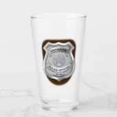 Personalisierter Polizeibeamter Sheriff Polizist N Glas (Vorderseite)