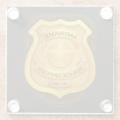Personalisierter Polizeibeamter Sheriff Polizist N Glasuntersetzer (Rückseite)