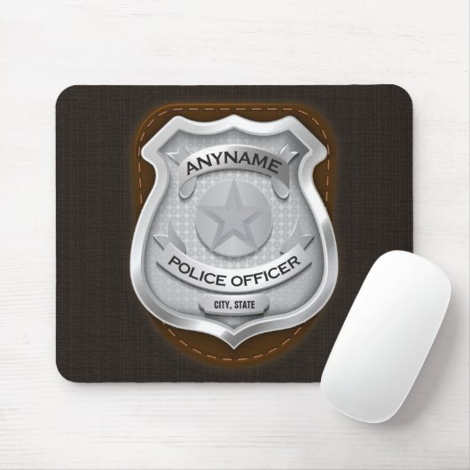 Personalisierter Polizeibeamter Sheriff Polizist N Mousepad (Mit Mouse)