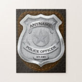 Personalisierter Polizeibeamter Sheriff Polizist N Puzzle (Vertikal)
