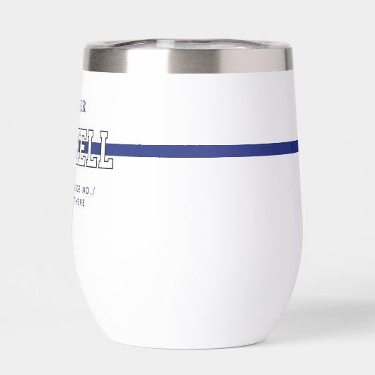 Personalisierter Polizeibeamter Thin Blue Line (Rückseite)