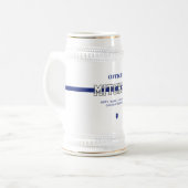 Personalisierter Polizeibeamter Thin Blue Line Bierglas (Vorderseite Links)