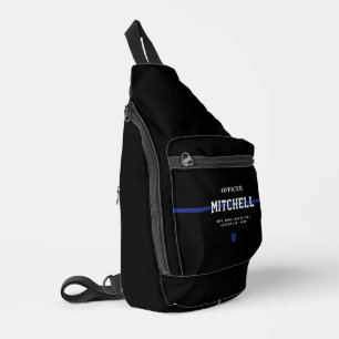 Personalisierter Polizeibeamter Thin Blue Line Crossbody Bag