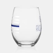 Personalisierter Polizeibeamter Thin Blue Line-Fla Weinglas Ohne Stiel (Links)