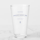 Personalisierter Polizeibeamter Thin Blue Line Glas (Rückseite)