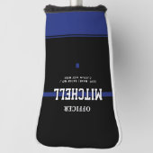 Personalisierter Polizeibeamter Thin Blue Line Golf Headcover (Rotieren 90)