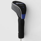 Personalisierter Polizeibeamter Thin Blue Line Golf Headcover (angewinkelt)