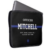 Personalisierter Polizeibeamter Thin Blue Line Laptopschutzhülle (Vorne Rechts)