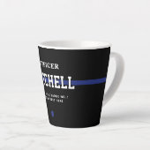 Personalisierter Polizeibeamter Thin Blue Line Milchtasse (Rechte Ecke)