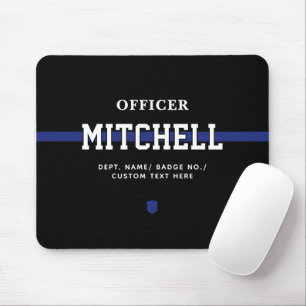Personalisierter Polizeibeamter Thin Blue Line Mousepad