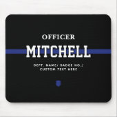 Personalisierter Polizeibeamter Thin Blue Line Mousepad (Vorne)