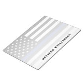 Personalisierter Polizeibeamter Thin Blue Line Notizblock (angewinkelt)