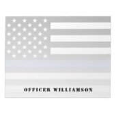 Personalisierter Polizeibeamter Thin Blue Line Notizblock (Vorderseite)