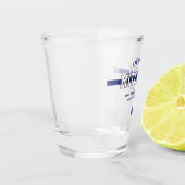 Personalisierter Polizeibeamter Thin Blue Line Schnapsglas (Links)