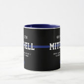 Personalisierter Polizeibeamter Thin Blue Line Tasse (Zentrum)