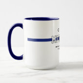 Personalisierter Polizeibeamter Thin Blue Line Tasse (Links)