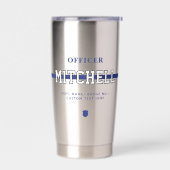 Personalisierter Polizeibeamter Thin Blue Line Thermobecher (Links)