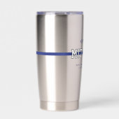 Personalisierter Polizeibeamter Thin Blue Line Thermobecher (Vorderseite)