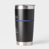 Personalisierter Polizeibeamter Thin Blue Line Thermobecher (Links)