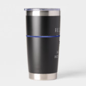 Personalisierter Polizeibeamter Thin Blue Line Thermobecher (Rechts)