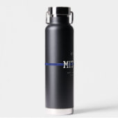 Personalisierter Polizeibeamter Thin Blue Line Trinkflasche (Vorne)