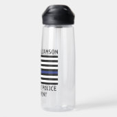 Personalisierter Polizeibeamter Thin Blue Line Trinkflasche (Rückseite)