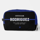Personalisierter Polizeibeamter Thin Blue Line Waschbeutel (Vorderseite)