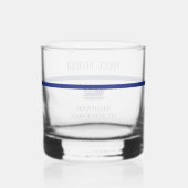 Personalisierter Polizeibeamter Thin Blue Line Whiskyglas (Rückseite)