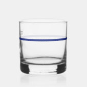 Personalisierter Polizeibeamter Thin Blue Line Whiskyglas (Links)